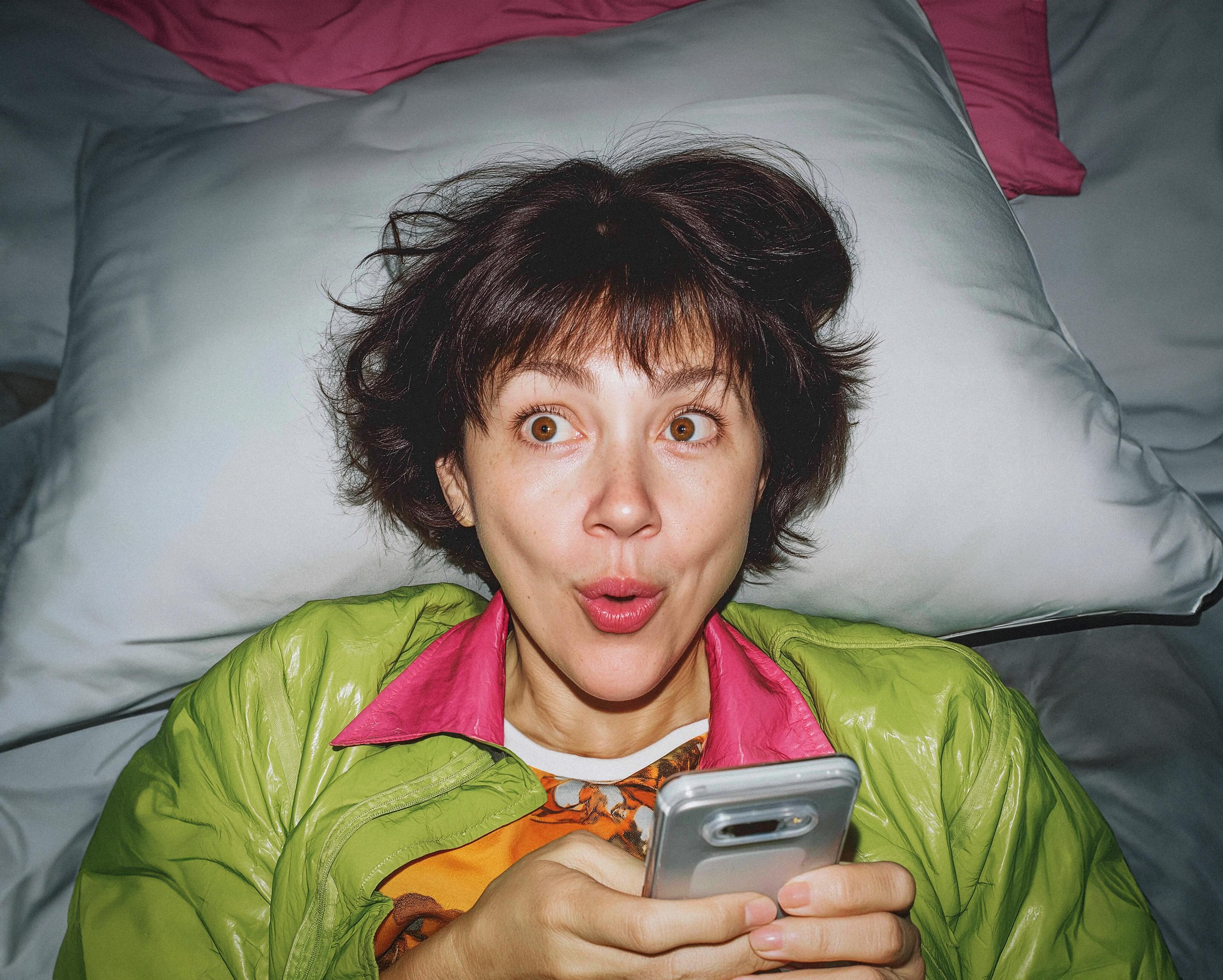 Woman celebrating a gaming win